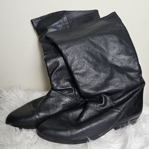 Black Point Toe Boots 9 Mid Calf Length
